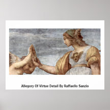 Allegory Of Virtue Detail By Raffaello Sanzio Posters