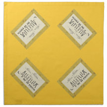 Alleluia Easter Napkins with Gold Border