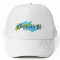 Alleluia !!! Gris sur taches bleues-vertes Mesh Hat