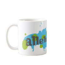 Alleluia !!! Gris sur taches bleues-vertes Coffee Mug