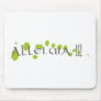Alleluia !!! Gris taches vertes Mouse Pad