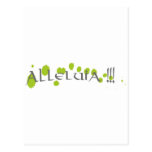 Alleluia !!! Gris taches vertes Postcards