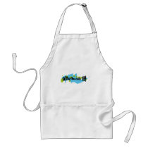 Alleluia !!! Noir sur taches bleues-vertes Aprons