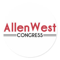 Allen West for Congress Round Stickers