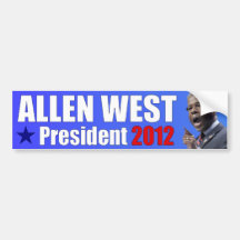 Allen West for President - 2012 Bumper Sticker