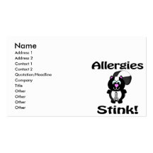 Allergies Stink Skunk Awareness Design Business Card