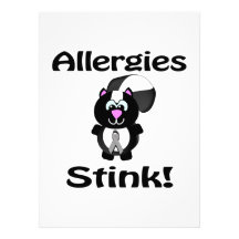 Allergies Stink Skunk Awareness Design Invite