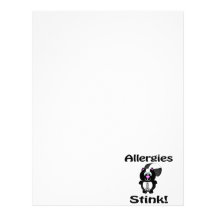 Allergies Stink Skunk Awareness Design Letterhead