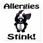 Allergies Stink Skunk Awareness Design posters