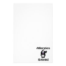 Allergies Stink Skunk Awareness Design Stationery Paper