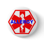 ALLERGY ID TAG buttons