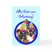 Alles Gute zum Geburtstag Boxer Hunde Karte Greeting Cards