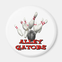 Alley Gators Refrigerator Magnets