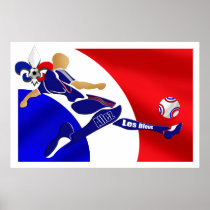 Allez Les Bleus French Football Volley gifts Print