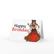 Alliecat Tribal belly Dancer Greeting Cards