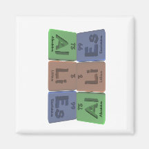 Allies-Al-Li-Es-Aluminium-Lithium-Einsteinium Fridge Magnets
