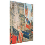Allies Day, May 1917, Hassam Vintage Impressionism Stretched Canvas Print