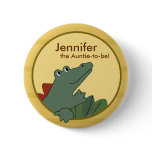 Alligator Baby Shower or Birthday Personalized buttons