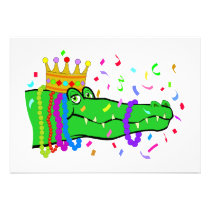 Alligator Beads Party invitations