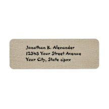 Alligator Beige Return Address Label