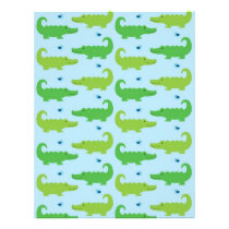 Alligator Bird Baby Scrapbook Paper letterhead