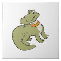 Alligator cartoon tiles