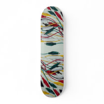 Alligator clips spread on white background custom skateboard