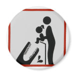 Alligator Feeding Time Refrigerator Magnets