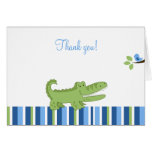 Alligator Folded Thank you notes - Blue/Green Card