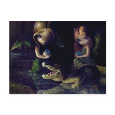 "Alligator Magic" Postcard by strangeling