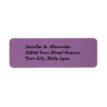 Alligator Purple Return Address Labels