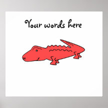 Alligator rouge affiche