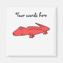 Alligator rouge magnets pour réfrigérateur