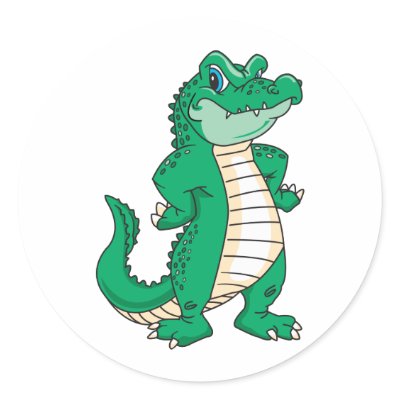 Alligator Round Stickers by animalworld