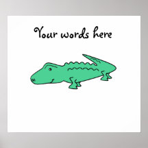 Alligator vert clair posters