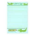 Alligator - Waga Waga (blue bg) Personalized Stationery