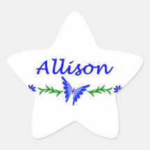 Allison (Blue Butterfly) Stickers