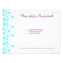 Allison Rachel Flowers & Pearls RSVP Invitations