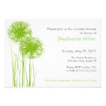 Allium in Grass Shower Invitation