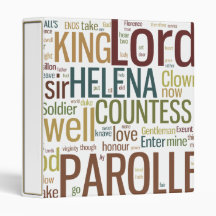 All's Well That Ends Well Word Mosaic Vinyl Binder