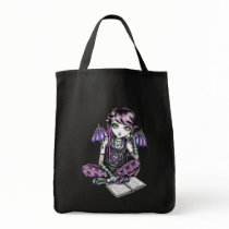 "Ally" Emo School Girl Fairy Art Canvas Tote Bag