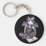 "Ally" Emo School Girl Fairy Art Keychain