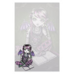"Ally" Emo School Girl Fairy Art Stationery