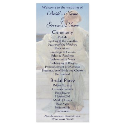 Alma Tadema's Ask Me No More Wedding Program by MasterpieceCafe