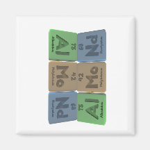 Almond-Al-Mo-Nd-Aluminium-Molybdenum-Neodymium Refrigerator Magnet
