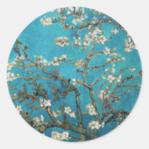 Almond Branches in Bloom, San Remy, c.1890 Round Stickers