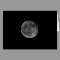 Almost Full Moon notecard cards