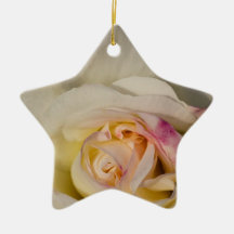 Almost White Rose Ornaments