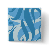 Aloha Blue splash, template pinback buttons