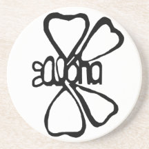 Aloha butterfly die cut coaster
